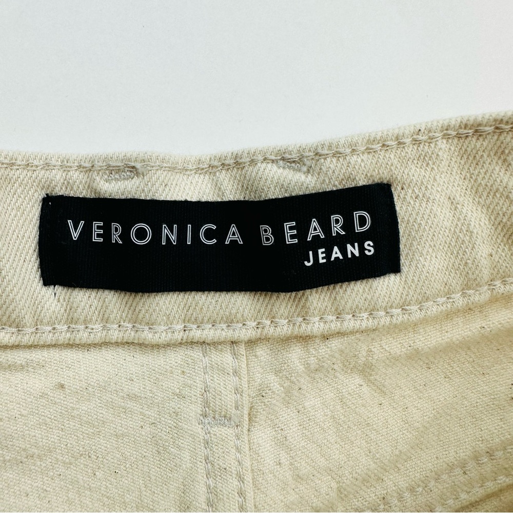 Veronica Beard Timmy Shorts High Rise Ecru Cut Off Denim Shorts Size 26 - Picture 9 of 11